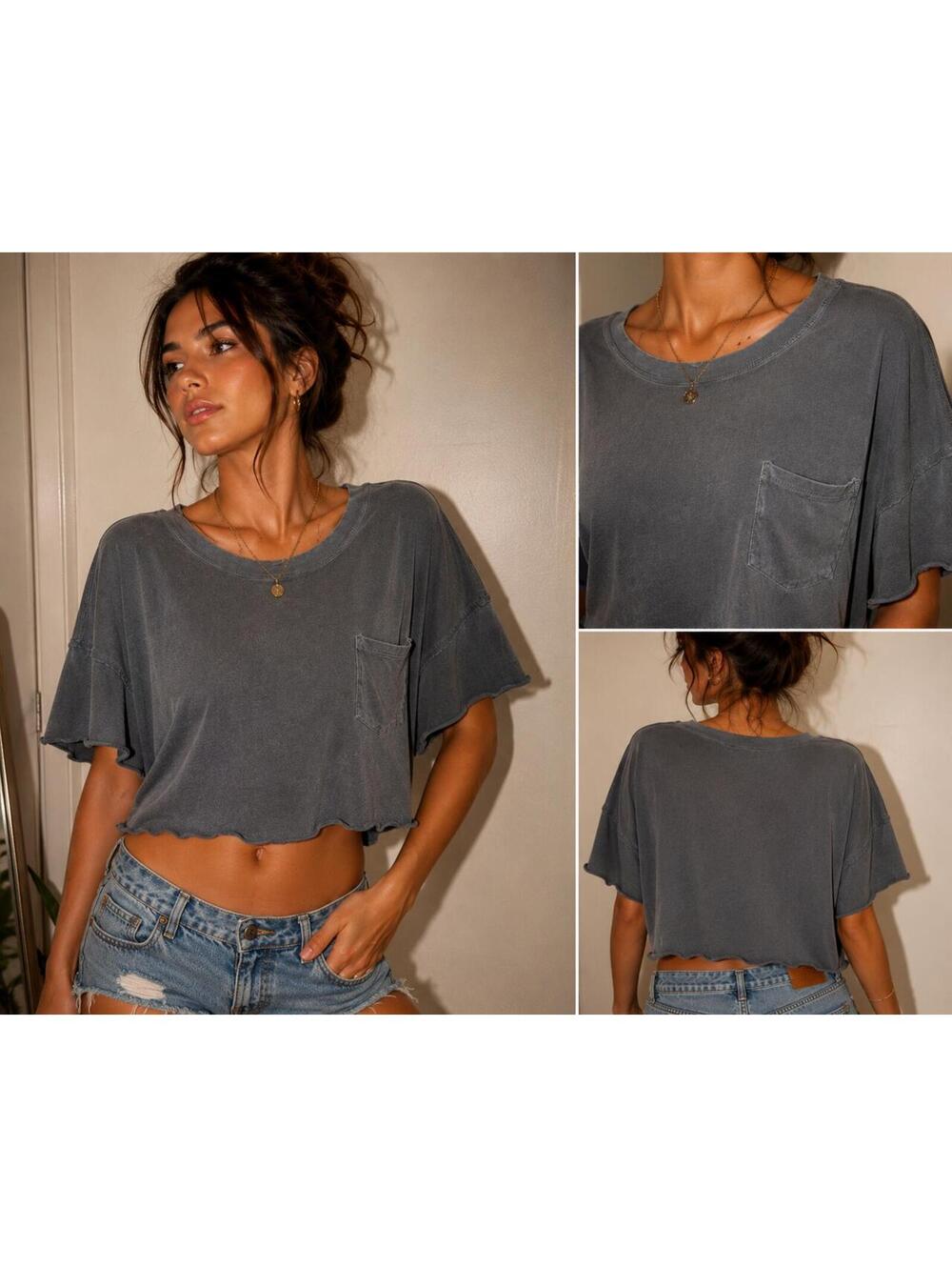 Free People We The Free oversized pocket tee Size small